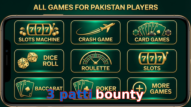 Main screen of 3 Patti Bounty games page for PK players